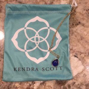 Kendra Scott blue tear drop necklace